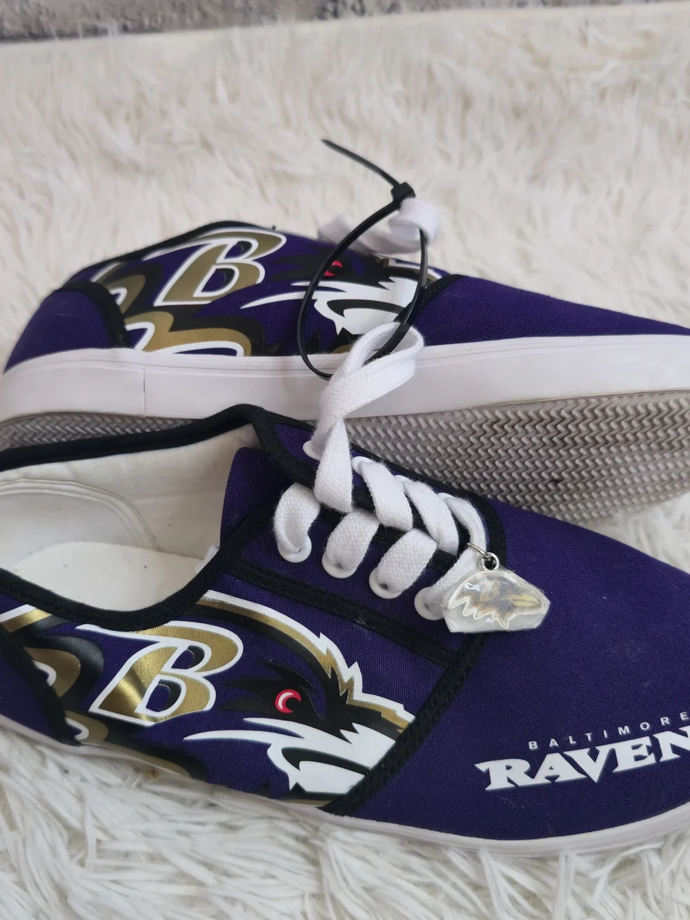 Baltimore Ravens Women's Purple Logo Canvas Sneakers